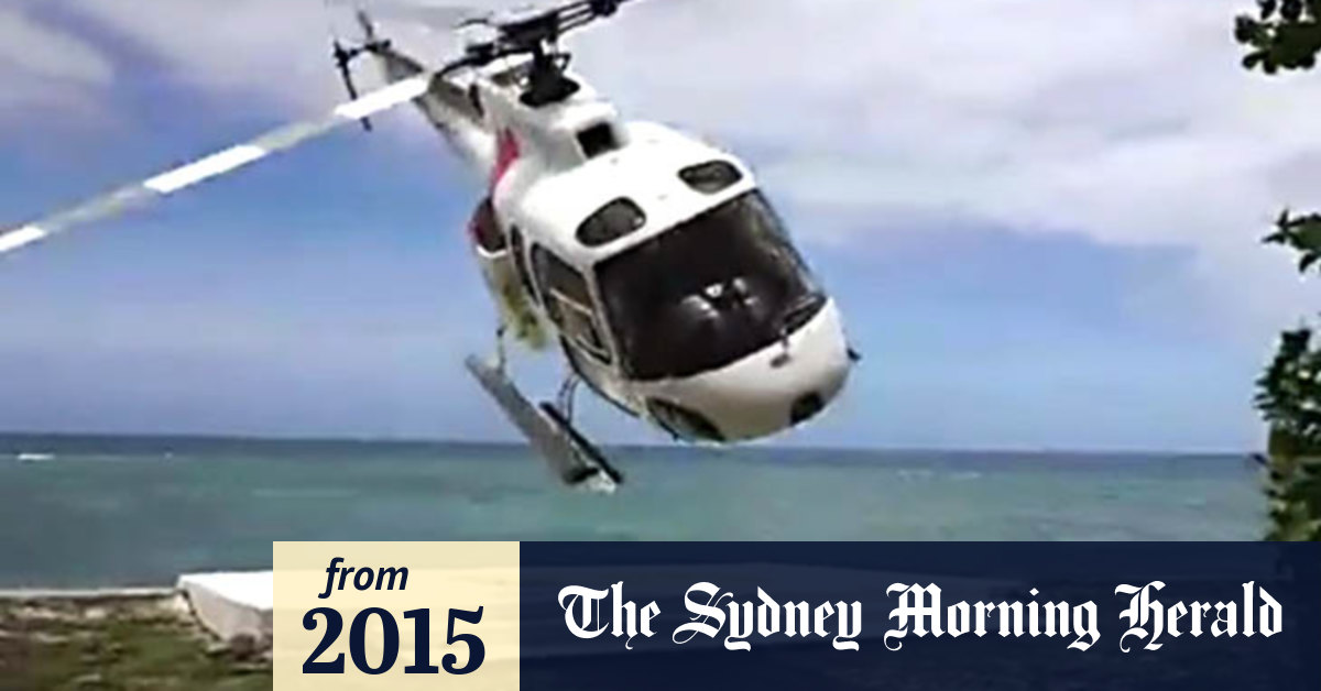 Video Tourists film helicopter crash